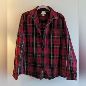 L.L. Bean Men's Red Plaid Shirt
